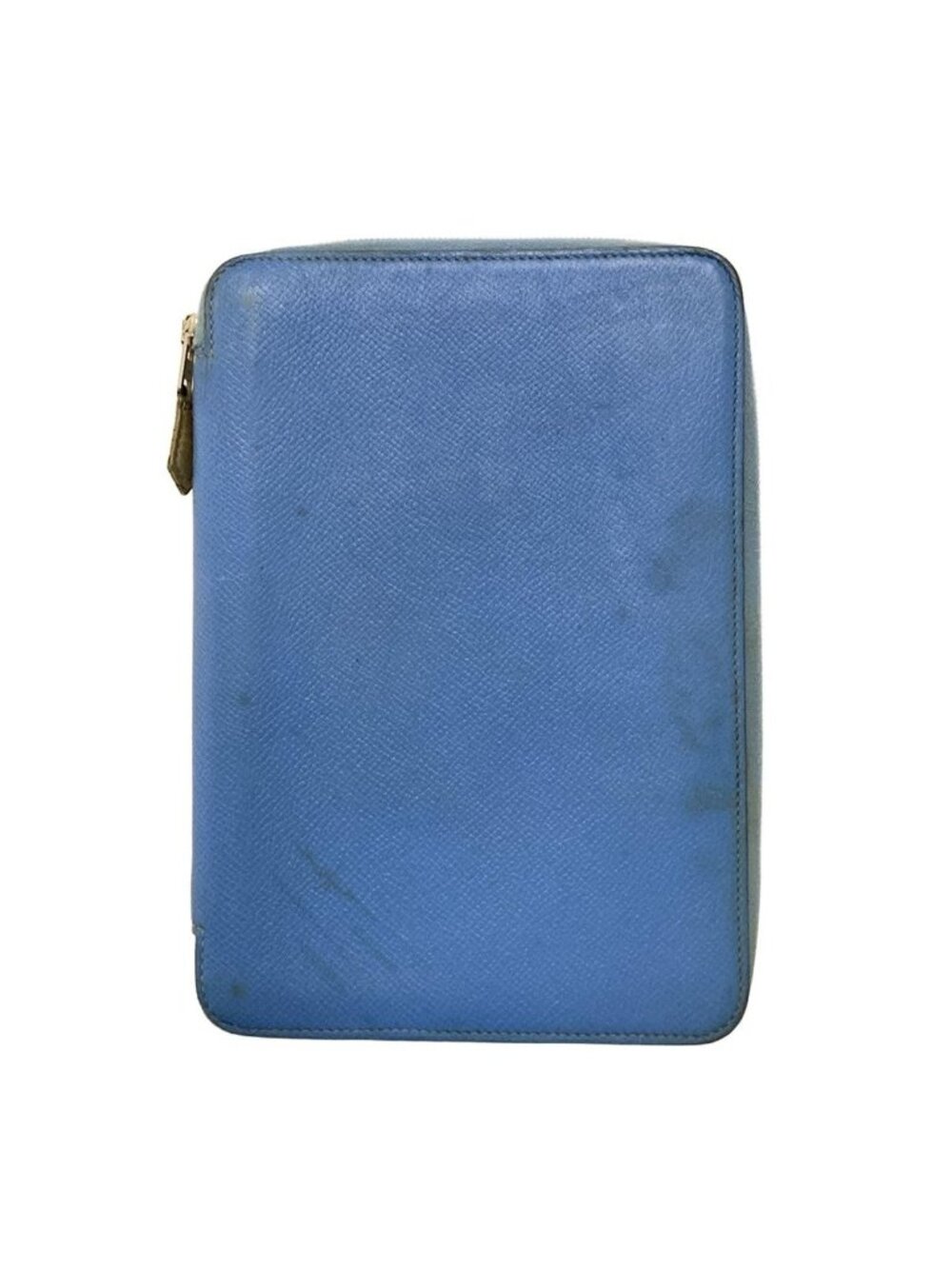 Hermes Notebook Agenda Zip Silk'in Blue Zip Around